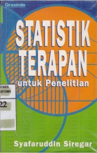 Statistik Terapan : Untuk Penelitian