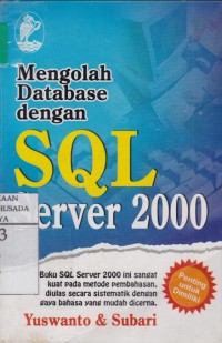 Mengolah Database dengan SQL Server 2000