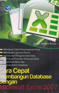 Cara Cepat Membangun Database dengan Microsoft Excel 2007