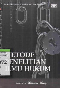 Metode Penelitian Ilmu Hukum