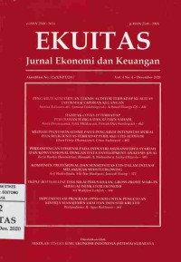 EKUITAS Jurnal Ekonomi Dan Keuangan Vol.4 No.4 Desember 2020