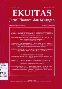 EKUITAS Jurnal Ekonomi dan Keuangan Vol.6 No.1 Maret 2022