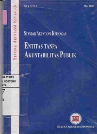 Entitas Tanpa Akuntabilitas Publik : Standar Akutansi Keuangan