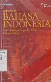 Bahasa Indonesia : Mata Kuliah Pengembangan Kepribadian di Perguruan Tinggi