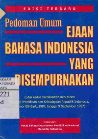 Pedoman Umum Ejaan Bahasa Indonesia Yang Disempurnakan