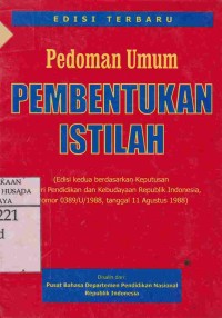 Pedoman Umum Pembentukan Istilah