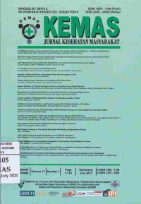 KEMAS Jurnal Kesehatan Masyarakat Vol. 17 No.1 July 2021