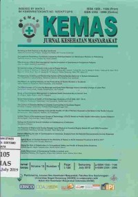 Jurnal Kesehatan Masyarakat (KEMAS)  Vol.15, No.1, July 2019