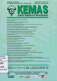 Jurnal Kesehatan Masyarakat (KEMAS)  Vol. 17, No. 3, January 2022