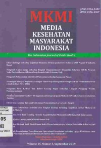 MKMI Media Kesehatan Masyarakat Indonesia Vol.15 No.3 September 2019