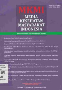MKMI Media Kesehatan Masyarakat Indonesia Vol. 15 No.4 Desember 2019