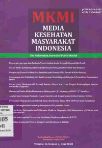 MKMI Media Kesehatan Masyarakat Indonesia Vol.16 No.2 Juni 2020